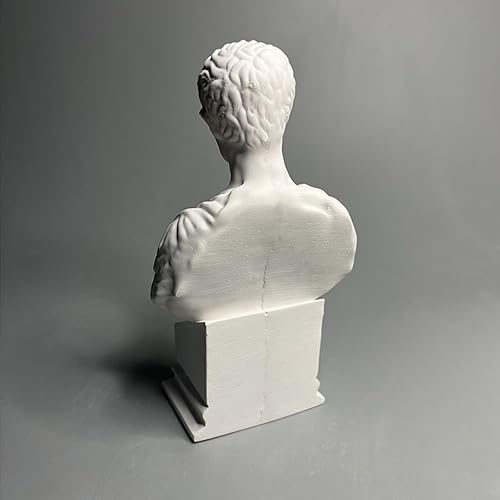 Miniatura 6 de Figuras de estatua de Julio César, escultura romana de busto, decoración de estatua griega, decoración blanca, estatua de yeso, estatua de museo,