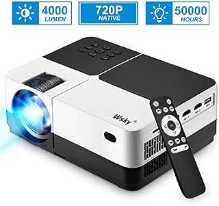 Projector, 1080P and 176'' Display Outdoor Video Projector Supported, 4000Lumen Portable HD Movie
