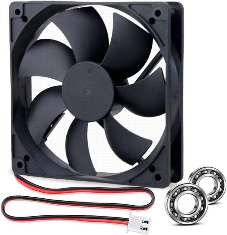 GDSTIME 120mm x 120mm x 25mm Fan DC 24V Dual Ball Bearing 2000 RPM 12025 Brushless Computer Cooling Case Fan For PC PSU Cabinet Workstation Ventilation