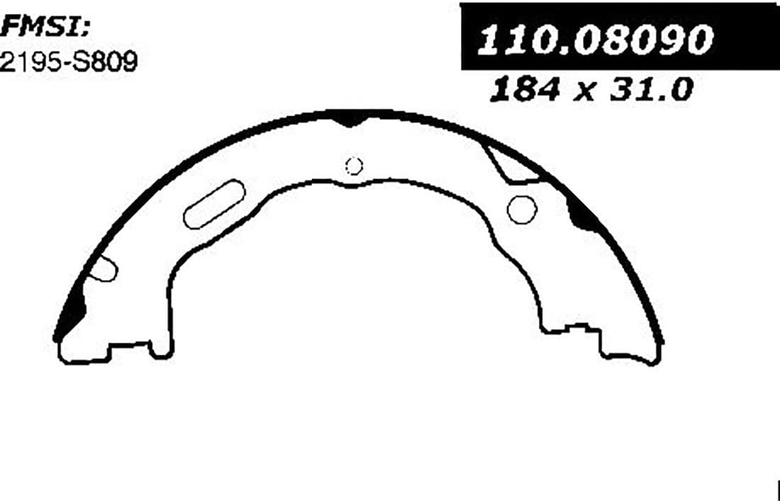 Rear Parking Brake Shoe for Mazda B2300 2010 for Ford Ranger, Victoria 2003 2004 2005 2006 2007 2008-2011 fits Lincoln Town Car 2003-2011 fits Mercury Grand Marquis 2003-2011 1 Piece