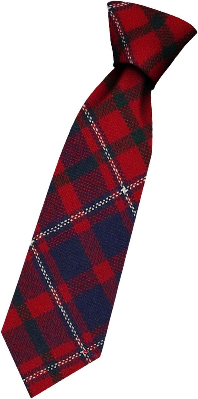 I LUV LTD Boys All Wool Tie Woven And Made in Scotland in Cameron of Lochiel Modern Tartan