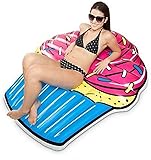 KAMNIK Aufblasbare Pool-Schwimmkörper, Luftmatratzen, Schwimmbecken, aufblasbare Kuchen-Kuchen-Schwimmreihe, aufblasbares PVC-Schwimmbett für Erwachsene zum Entspannen im Pool Comfortable Anniversary