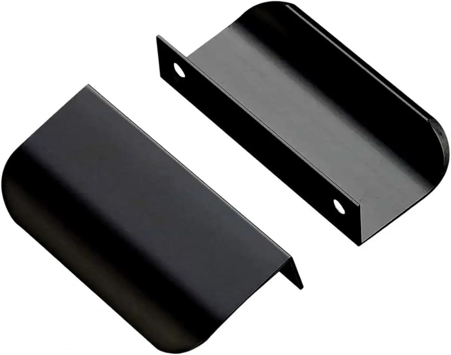 Concealed Furniture Cupboard Finger Edge Handles, Aluminum Alloy Concealed Cabinet Door Drawer Handle Black White Multiple Sizes(Wit,12cm)
