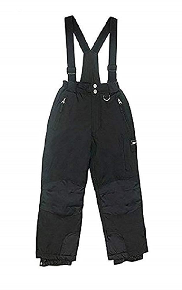 32 DEGREES Weatherproof Boys ZipOff Suspender Snow Pants, Black, Small
