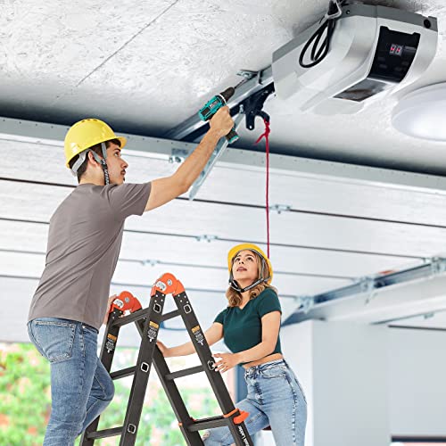 Image of LANBITOU Ladder A Frame Extension 17Ft Multi Position for Home 330lbs