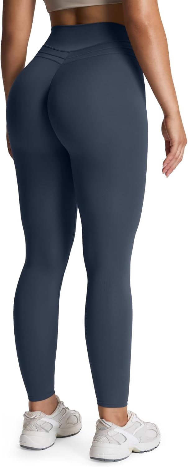 Aoxjox High Waisted Workout Leggings for Women Scrunch Tummy Control Luna Buttery Soft Gym Yoga Pants 26" - Image 3