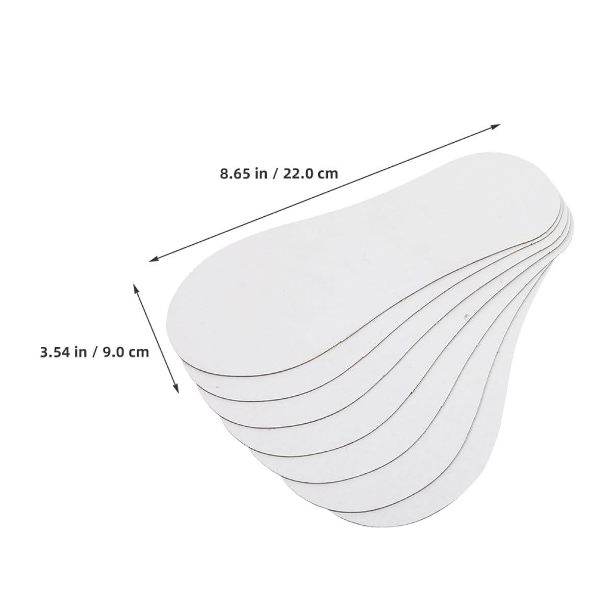 Healvian Inserciones para Calcetines Cartón 100 Piezas Bloqueadores de Calcetines Reciclables Accesorios de Color Claro Uso Industrial Fábrica 22 Cm X 9 Cm X 7 Cm