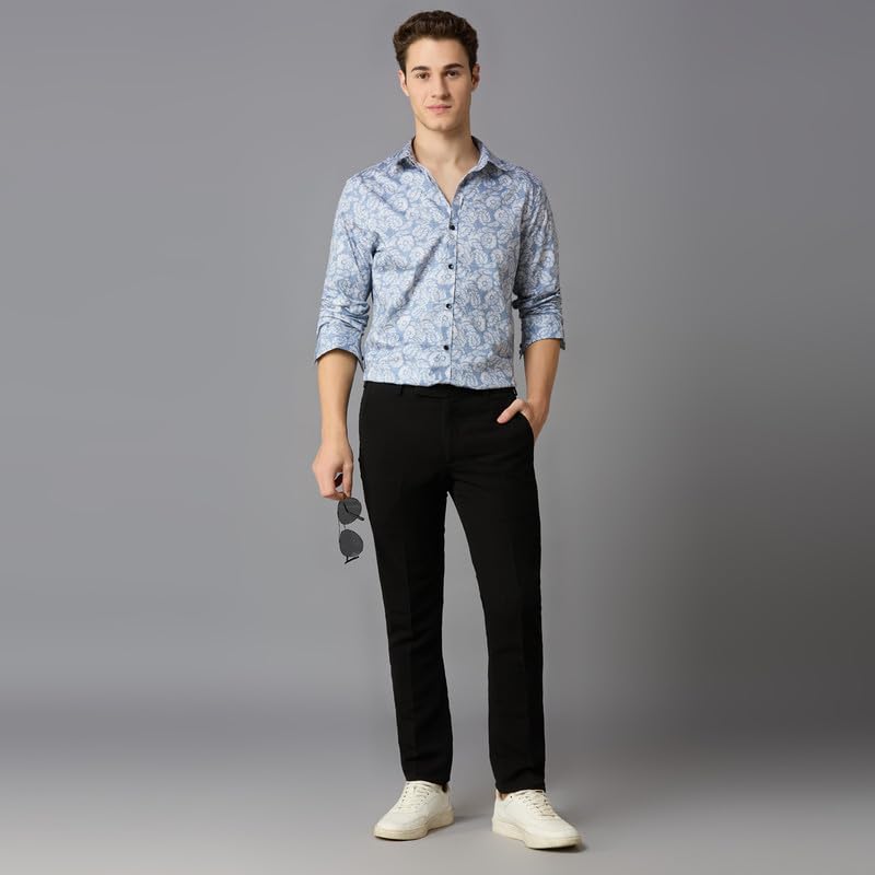 Image of MARK & ALBERT Men's Slim Fit Cotton Formal Shirt
