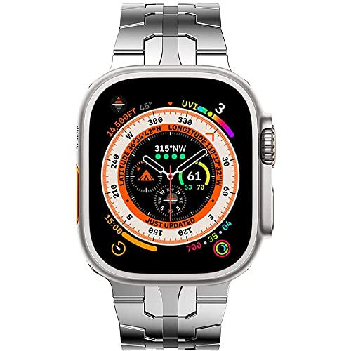 Bracelet acier de haute qualité compatible Apple Watch Ultra 49 mm