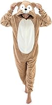 Snug Fit Unisex Adult Onesie Pajamas, Flannel Cosplay Animal One Piece Halloween Costume Sleepwear Homewear