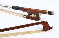 Avançado arco de violino 4/4 de madeira de cobra AAA laço de crina de cavalo acessório para violino liso