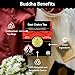 Buddha Teas - Root Chakra Tea - Organic Herbal Tea - For Security & Stability - With Ashwagandha Root, Raspberry Leaf, Cloves & Garnet Essence - 100% Kosher & Non-GMO - 18 Tea Bags (Pack of 1)