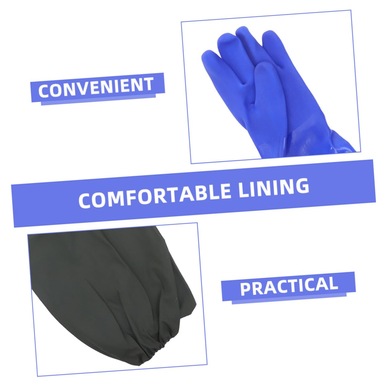 Alipis Guantes Impermeables de Goma Codo 2 Pares Guantes Largos para Lavar Antideslizantes y Resistentes para Limpieza de Cocina y Uso Doméstico