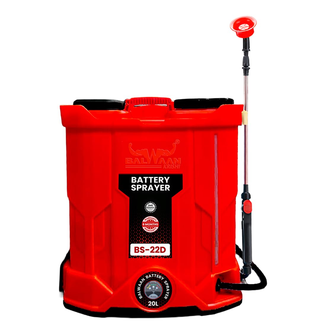 BS-22D Battery Sprayer 12 Volts x 12 Ampere Double Motor | High Pressure up to 20 feet Spray | Knapsack Sprayer | 20 Litre Tank Capacity-image-15