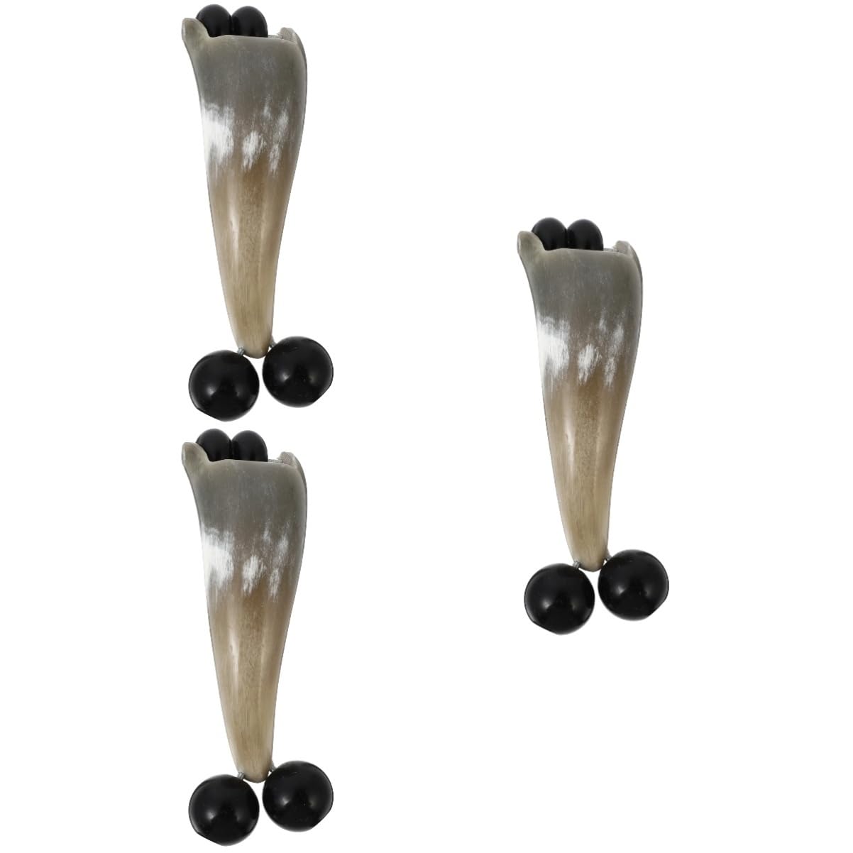 Beaupretty 3 Piezas Rueda De Masaje Rodillo De Masaje Herramienta De De Cuello Rodillo De Cuerpo Rodillo De Jade Para La Cara Equipo Rodillos El Punto De Los Cuernos De Buey Black