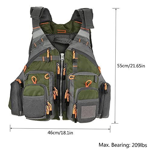 Taruor Outdoor Breathable Padded Fishing Vest Superior 209Lb Bearing Jacket Swimming Sailing Waistcoat Utility Vest Floatation Floating Device #TOP2