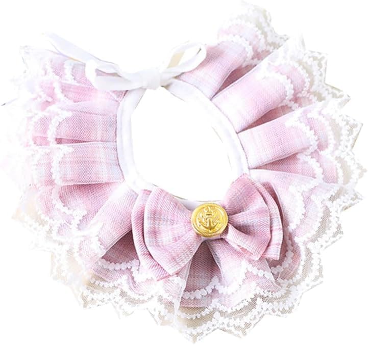 PSK PET MART Pet Birthday Party Holiday Costume. Cute Bowtie Cat Dog Collar Lace Collar (B0CM9G3GMX) Amazon Price History, Amazon Price Tracker