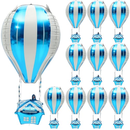 ELEOUTI 10 Palloncini di Elio a Forma di Mongolfiera in