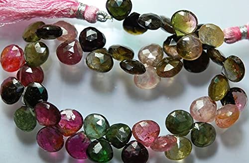Tourmaline multicolore facettée en forme de cœur pour créer vos bijoux bohèmes