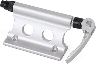 Bike Fork Mount, Vertical or Horizontal Install for Truck, Silver | Alloy build—stiff, stable, won't rust, Quick-release lever, hands-on no tools, 302g compact,upright on a wall,Dual-use