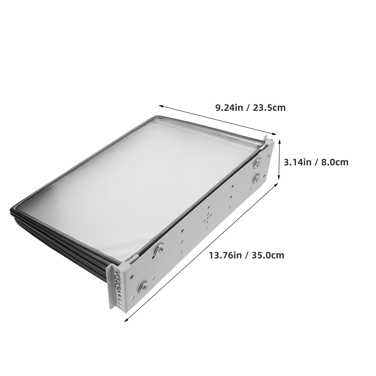Portadocumenti Magnetico A4 10 Tasche in Pvc Supporto a Parete | Capienza Fino a Dieci Fogli A4, per Studenti e Aule, Soluzione Salvaspazio Fissaggio Magnetico