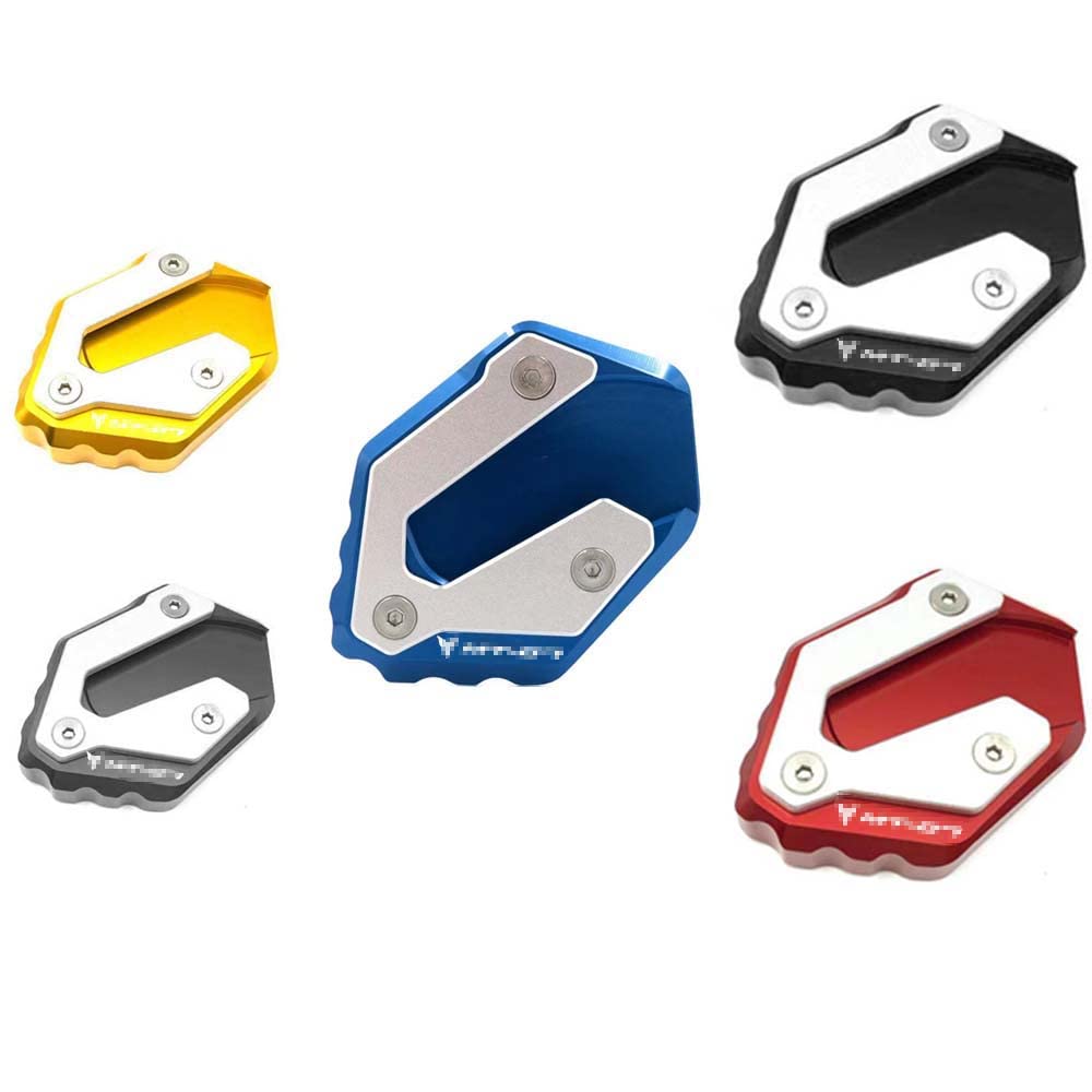 Cavalletti CNC Moto Cavalletto Cavalletto Laterale Cavalletto Estensione Pad Piastra Di Supporto Ingrandire Per Y&amaha MT-07 MT07 MT 07 FZ07 2014-2021 2022 2023 (Color : 1set black-MT07