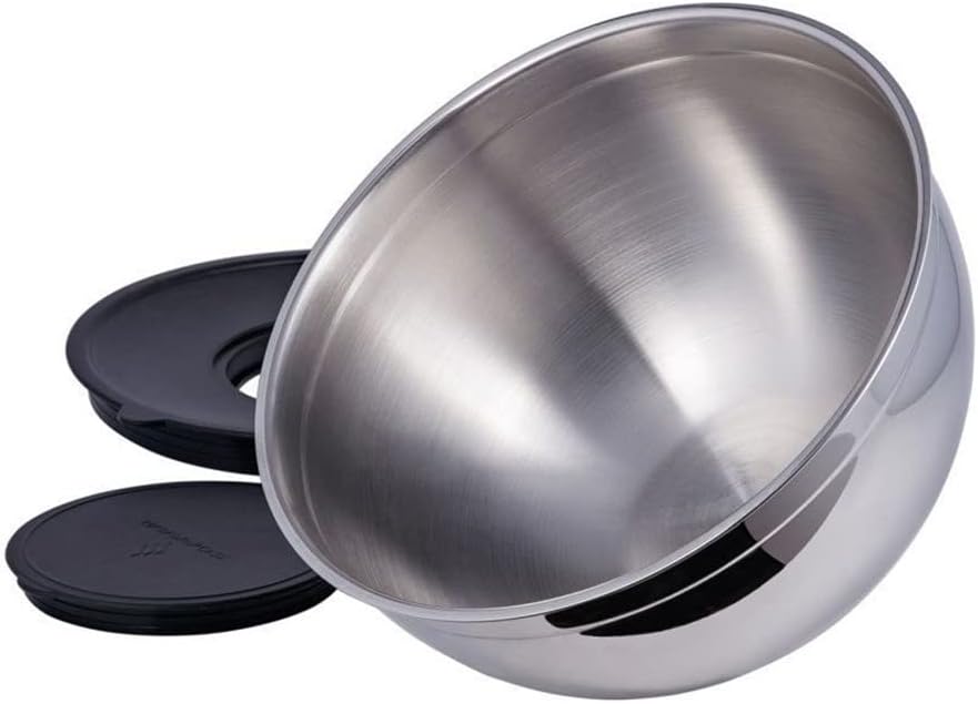 Stainless Steel Mixing Bowl with Splash Proof Lid Serving Bowl for Cereal Rice Oatmeal Candy Bowl for Kitchen (6.1-qt. (5.8 L))