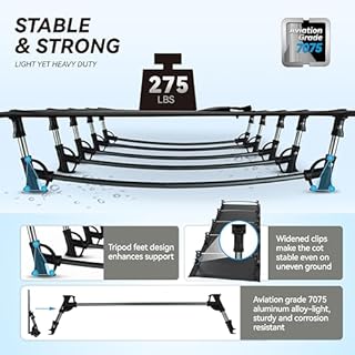 MARCHWAY Ultralight Folding Tent Camping Cot Bed, Portable Compact for Outdoor Travel, Base Camp, Hiking, Mountaineering, Lightweight Backpacking (Black)