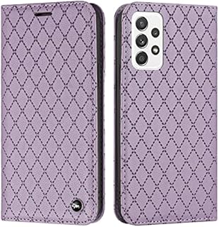 Samsung Galaxy A23 5G / M13 / M23 Case RFID Blocking Leather Flip Folio Notebook Wallet Cover with Card Holder Stand Silicone Bumper Shockproof Phone Cases for Samsung A23 5G / M13 / M23 Purple
