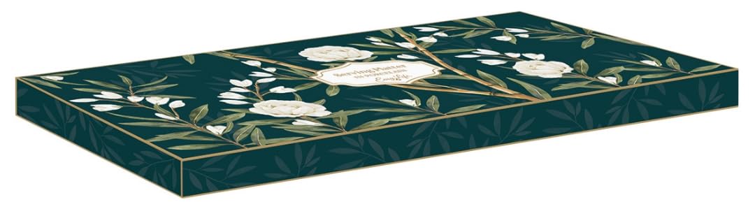 COFFRET PLAT A CAKE 35X15CM EN PORCELAINE ROYAL PEONIES