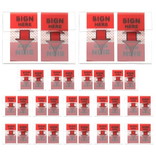 Stickers Sign Here Arrow Labels pour organiser vos dossiers de bureau au quotidien