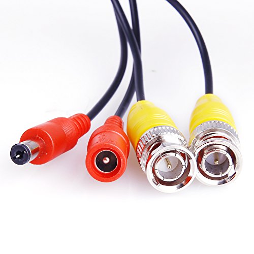 image for HISVISION 4 Pack 30M/100ft All-in-One BNC Video Power Cables, Extensio