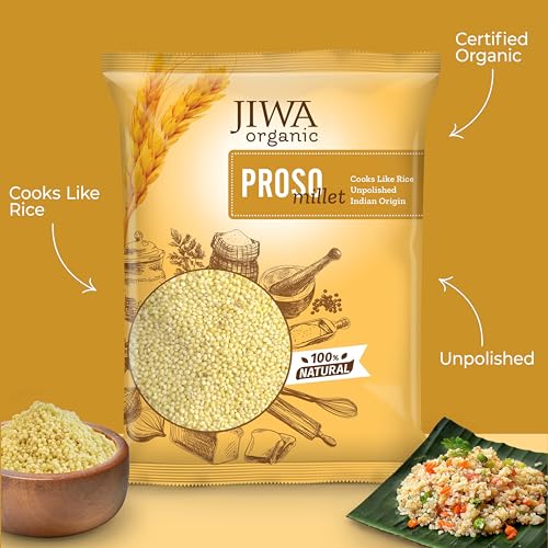 Image of Jiwa Pure Proso Millet | 1 Kg | 100% Natural & Gluten Free | Cooks In 15Mins | Chena Seeds | Unpolished High Fibe Minor Millets | Wholegrain | Low Gi