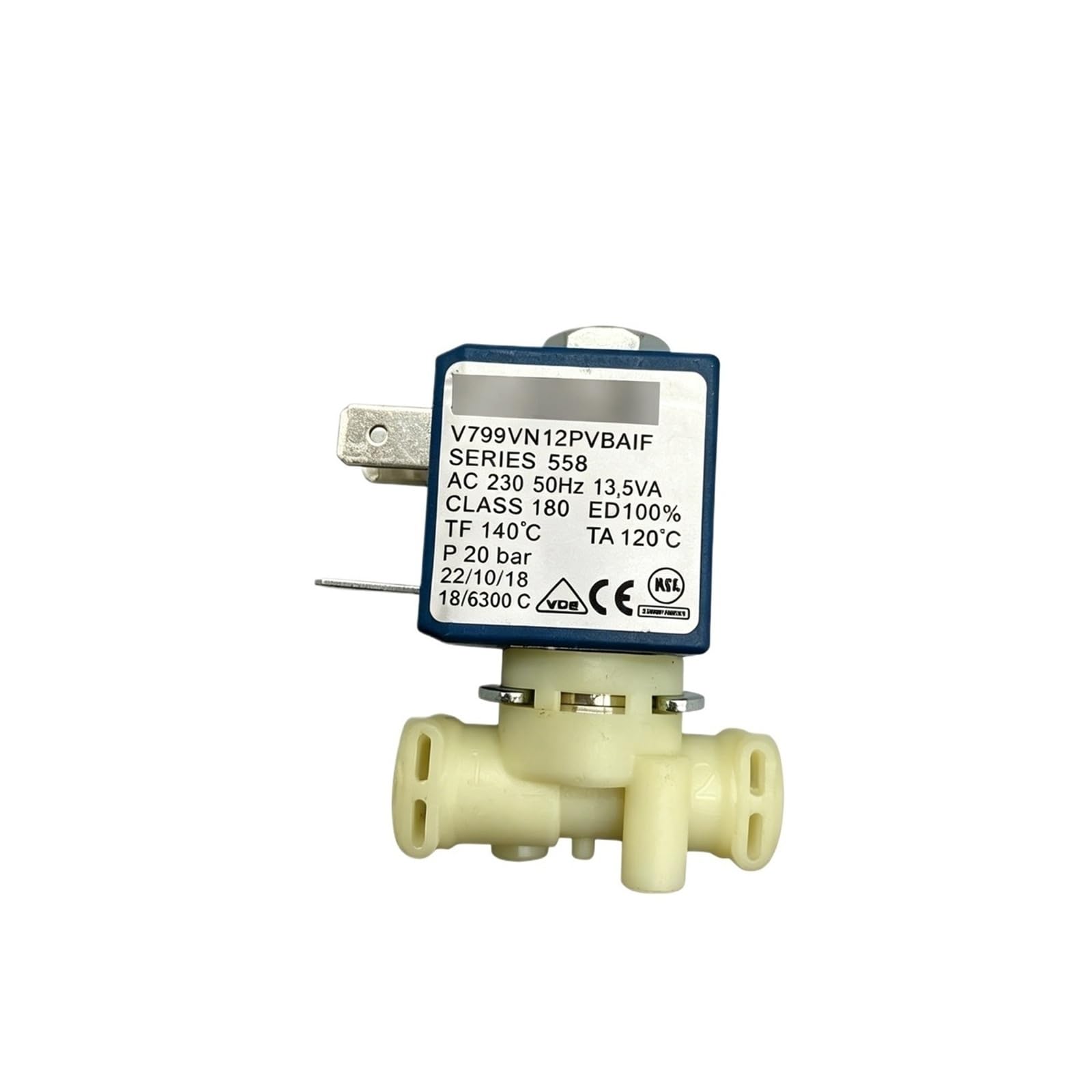 Elettrovalvola for Macchina Da Caffè Espresso Valvola Acqua, Compatibile for CEME, AC230V P 20BAR V799VN12PVBAIF SERIE 558, Accessori Di Ricambio for Macchina Da Caffè
