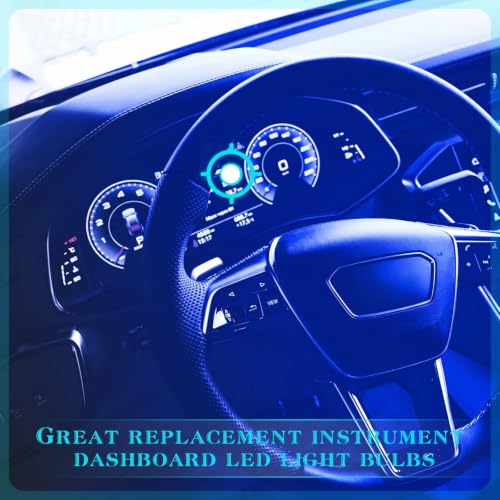 Image of BBTO 20 Set T5 T10 LED Bulbs Dash Lights with Twist Socket Instrument Dashboard Light LED Bulbs for Interior Car Lights Dashboard Instrument Panel Gauge Cluster Indicator Map Dome Light(Blue)
