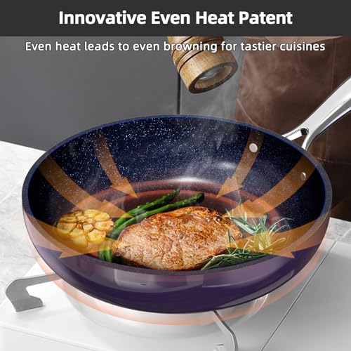 Nuwave Lux 13pc Forged Lightweight Cookware Set PFAS Free, Healthy G10 Duralon Ceramic Coating, Ultra Non-Stick, Stay-Cool Handles, Works on All Cooktops & Induction Ready