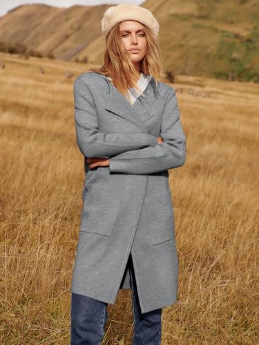 Image of ANRABESS Womens Cardigan Sweater Open Front Knit Long Coatigan Dressy Casual Jacket Coat 2026 Fall Outfits Classy Clothes