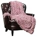 Chanasya Super Soft Shaggy Longfur Throw Blanket | Snuggly Fuzzy Faux Fur Lightweight Warm Elegant Cozy Plush Sherpa Microfiber Blanket | for Couch Bed Chair Photo Props - 50"x 65" - Powder Pink