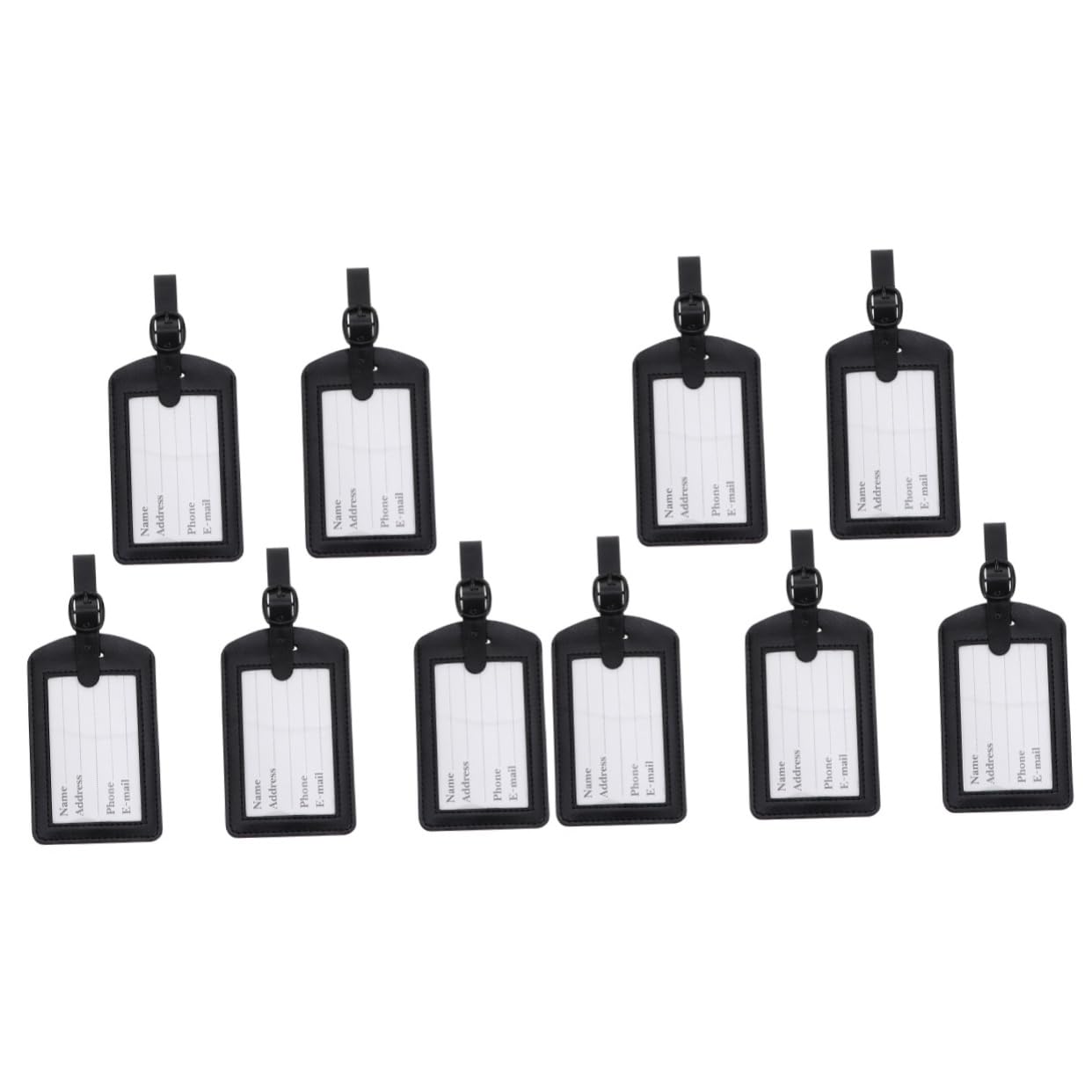 FOMIYES 2 Set Tag Valigia Pu Etichette Per Bagaglio Design Identificatore Pratico Per Valigie Adatte Trolley Borse 5 Pezzi*2