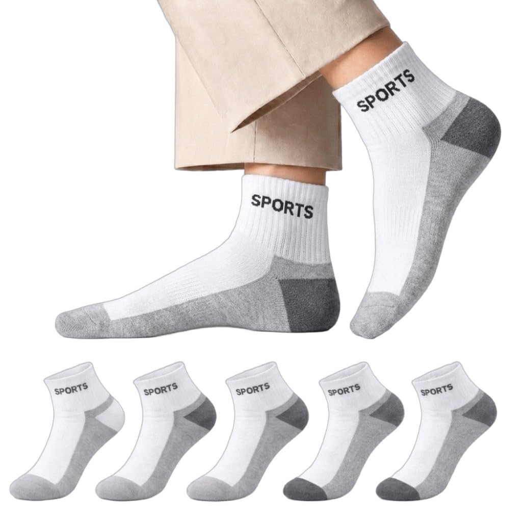 ankle Length Socks for men | Ultra Soft made of cotton | Sports Socks for Boys | Breathable And Stretchable Socks for Boys & Men | Sneaker Shoes Socks, White (Pair of 3)-image-28