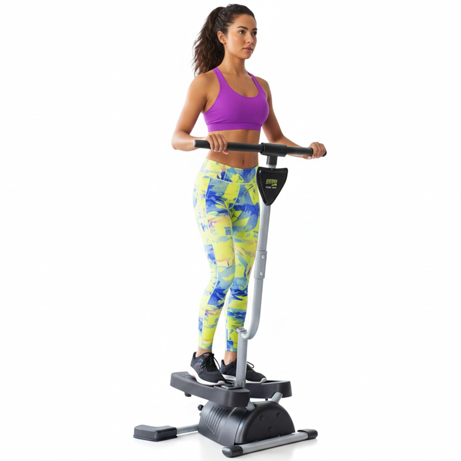 Stepper Fitness Cardio Twister | Exercices Fessiers, Jambes, Taille, Abdominaux et Bras | Ave Écran LED | Faire de l'exercice à la Maison | Poids Maximum 120Kg | Fitness