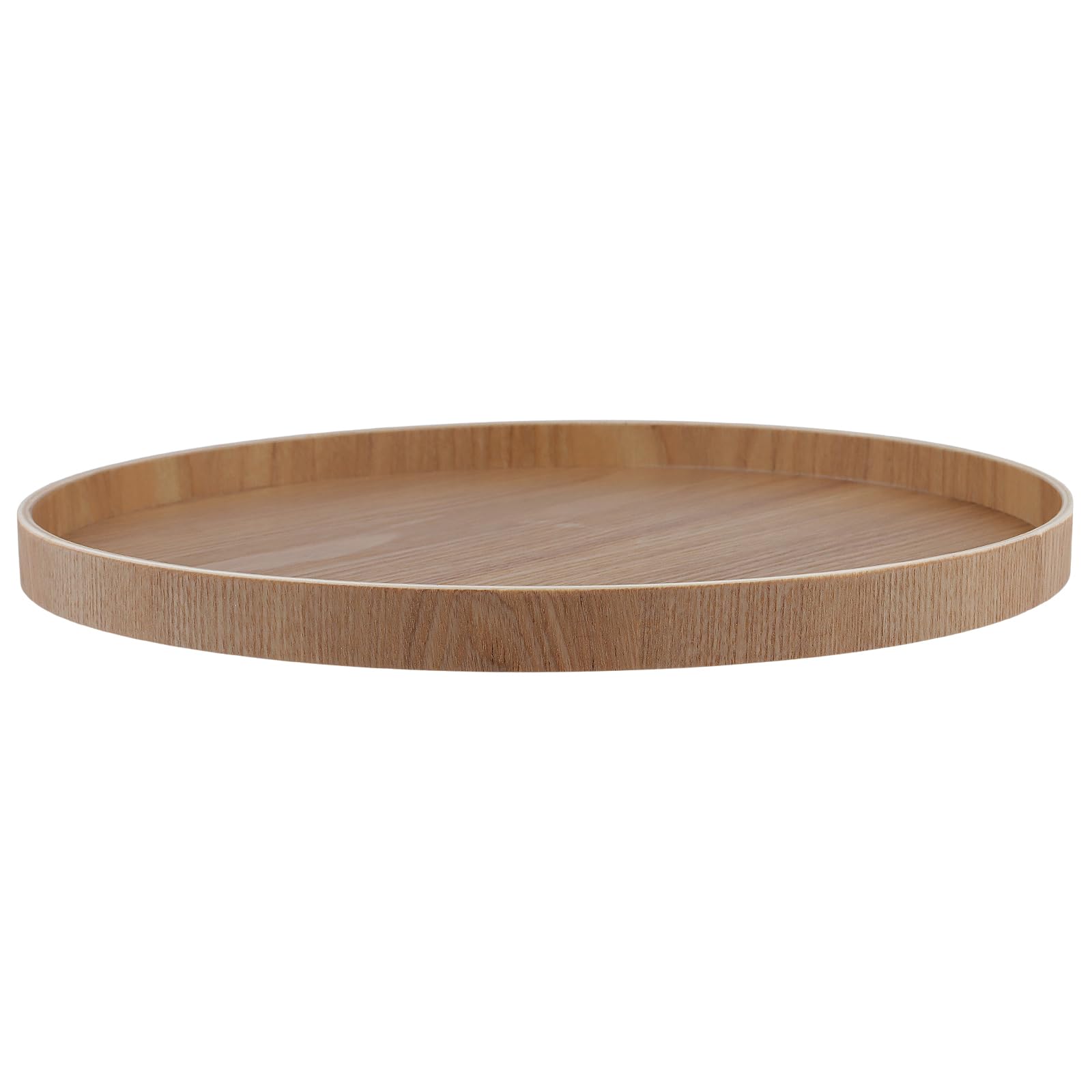 JEUIHAU Confezione da 2 vassoi rotondi in legno, 30 cm, rustici, decorativi in legno, per decorare tavolini da caffè, organizer in soggiorno