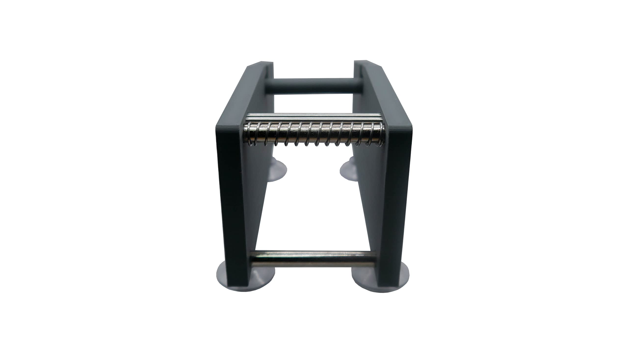 Etikettenspender manuell bis 60mm Rollenbreite, Kunststoff, Tisch Etikettenspender, Etikettenabroller (Grau)