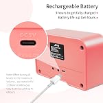 JOYO Mini Practice Guitar Amp Combo 5W Rechargeable Small Guitar Amplifier with Two Channels Bluetooth Headphone Jack (JA-02 II Pink)