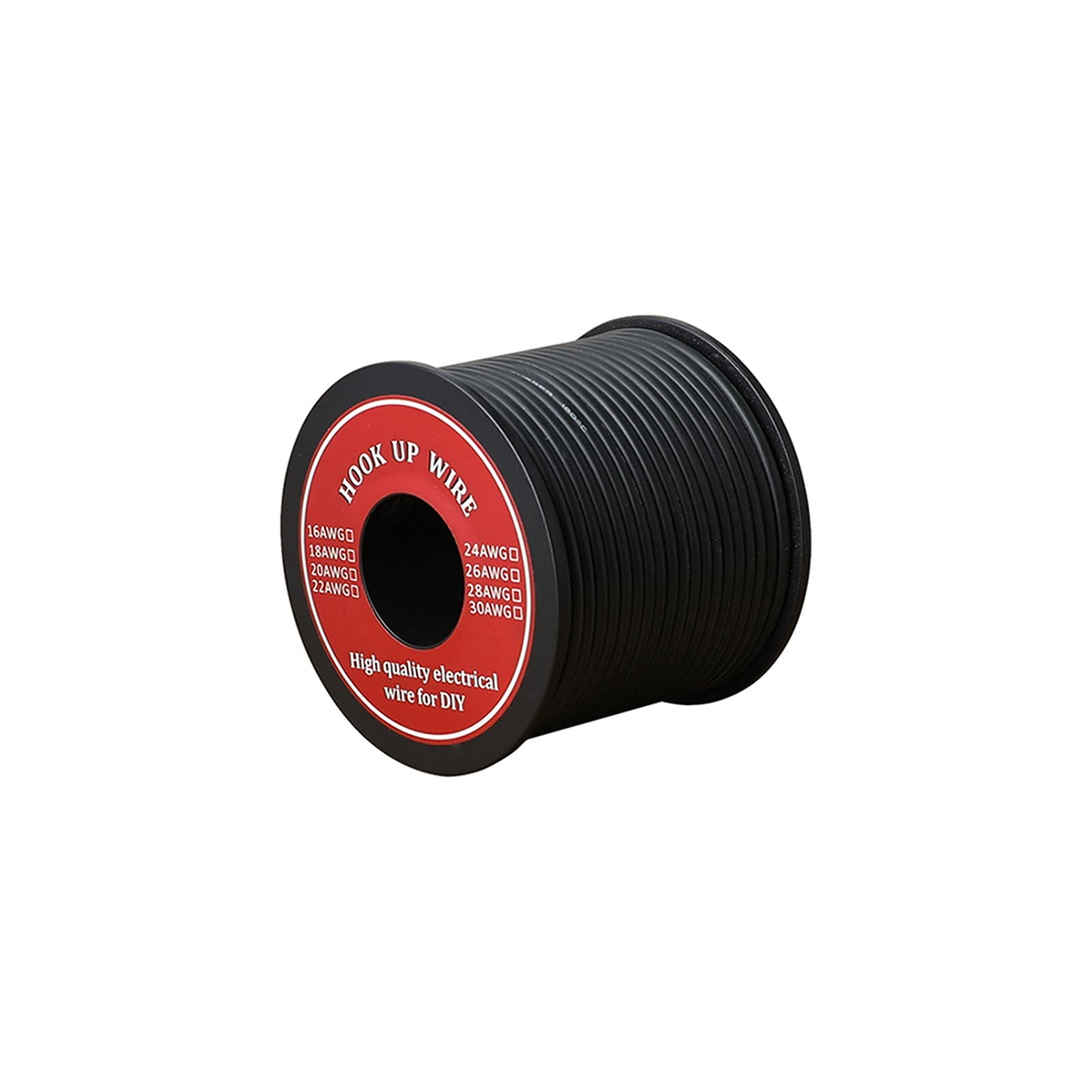 Cable Electrique,Fil Electrique 6-25m / lot 16 AWG brin bloqué branchement silicone flexible fil électrique caoutchouc isolé cuivre en cuivre en cuivre en cuivre 12.7A(Black,25m)