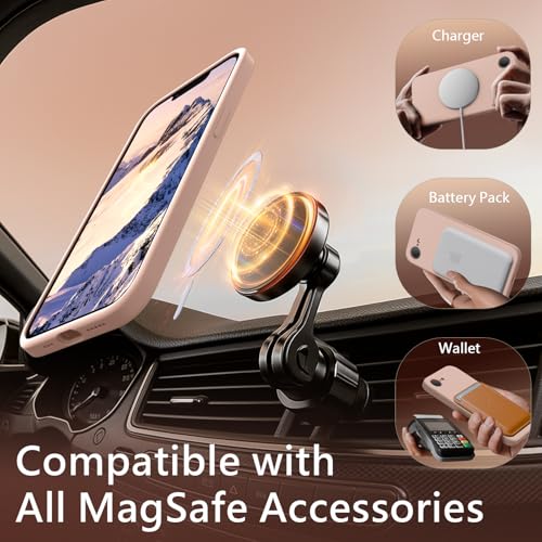 Image of FireNova Magnetic for iPhone 17e Case /iPhone 16e Case, Compatible with MagSafe, [Silicone Camera Protection] Microfiber Lining Phone Case, 6.1 inch, Pinksand