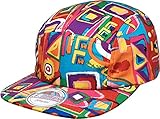 KB5-003 RED 5 Panel Camper Style Aztec Fresh Prince Baseball Cap Adjustable Flat Bill Pipe Hat