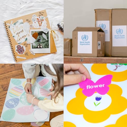 Full Sheet Labels 8.5” x 11” Shipping Address Labels, Printable White Sticker Paper for Laser & Inkjet Printers Self-Adhesive Label [25 Sheets] image 3