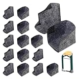 16 Stück Bodenschoner Bierzeltgarnitur Filz Schutz Bierbank Füße Schoner 3.5 * 6 * 6cm Tischbeinschützer Bierbank Bodenschoner Filz für Bierzeltgarnitur Party Gartentische Stühle