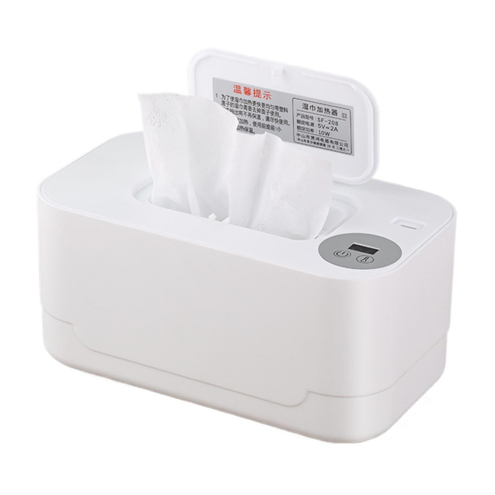 Luckxing Feuchttücherwärmer - Schnell erwärmender LED-USB-Wischtuchwärmer-Tücherspender,Baby Supplies Wischtuchhalter, kabellos, mit Temperaturanzeige, intelligente konstante Temperatur